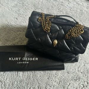 Kurt Geiger XL quilted black leather bag with dust bag